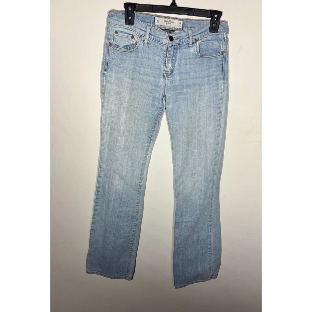 Abercrombie & Fitch Womens W28 L35 Light Wash Bootcut Stretch Jeans 6L